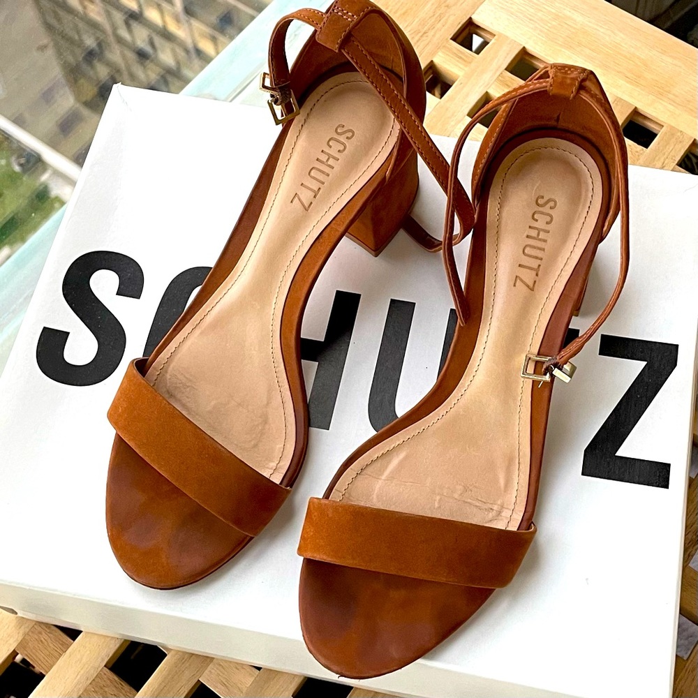 Schutz Chimes Block-Heel Sandals 6.5